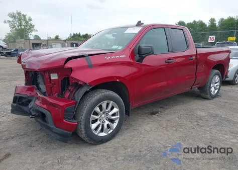 2021 Chevrolet Silverado 1500 4Wd Double Cab Standard Bed Custom из США, поврежденный, VIN 1GCRYBEK8MZ343100